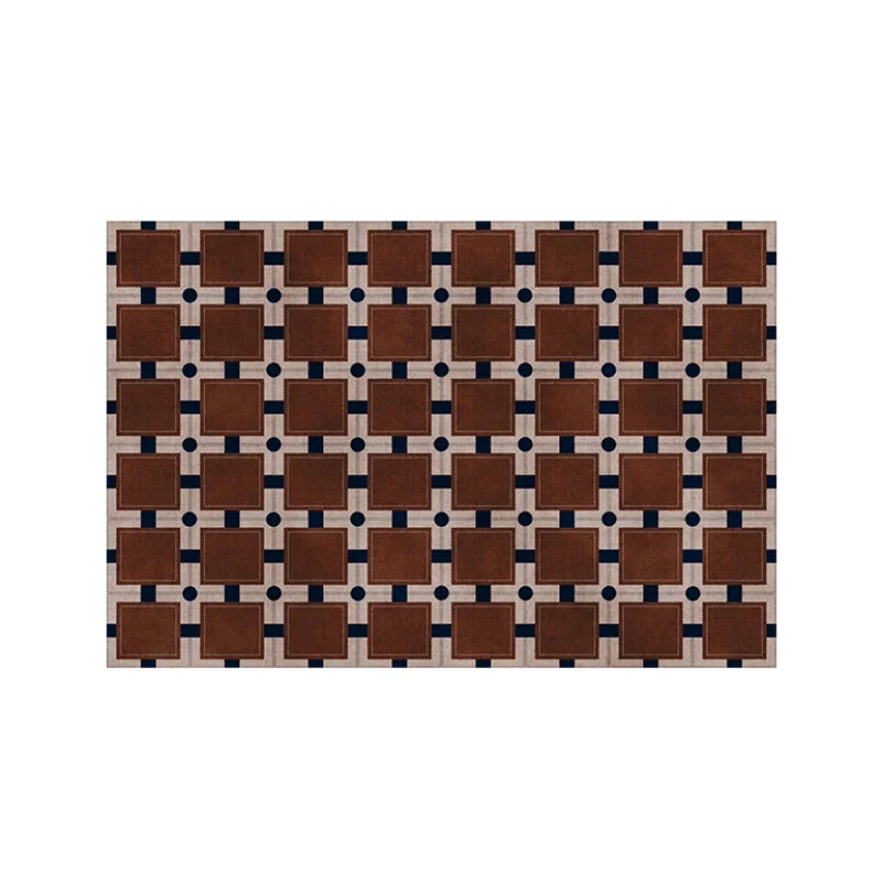 Modern Simple Carpets for Living Room Fluffy Soft  Bedroom Decor Plaid Carpet American Retro Lounge Rug Thickened Washable Mat