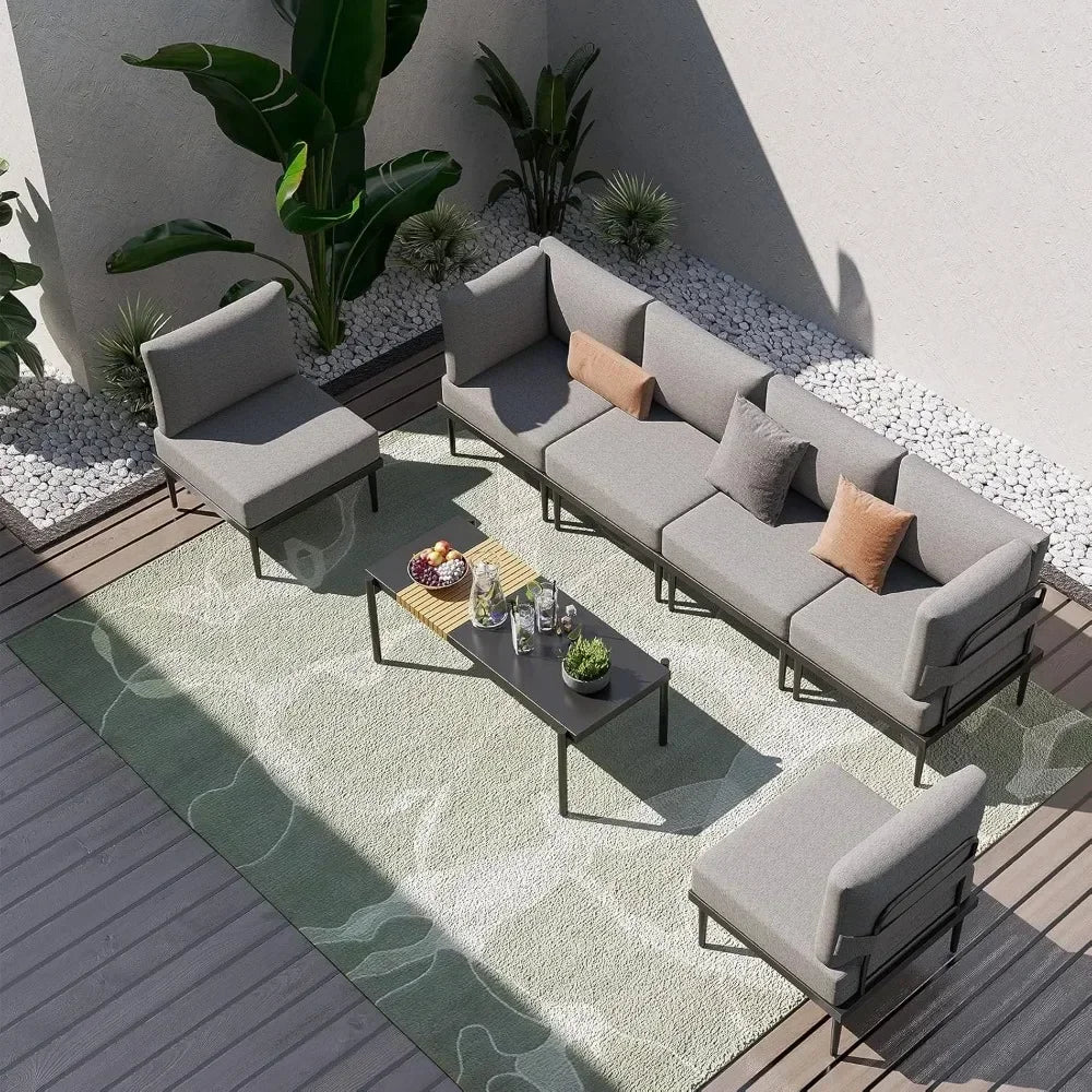 General Outdoor Metal Furniture Set Modern Sectional Sofa