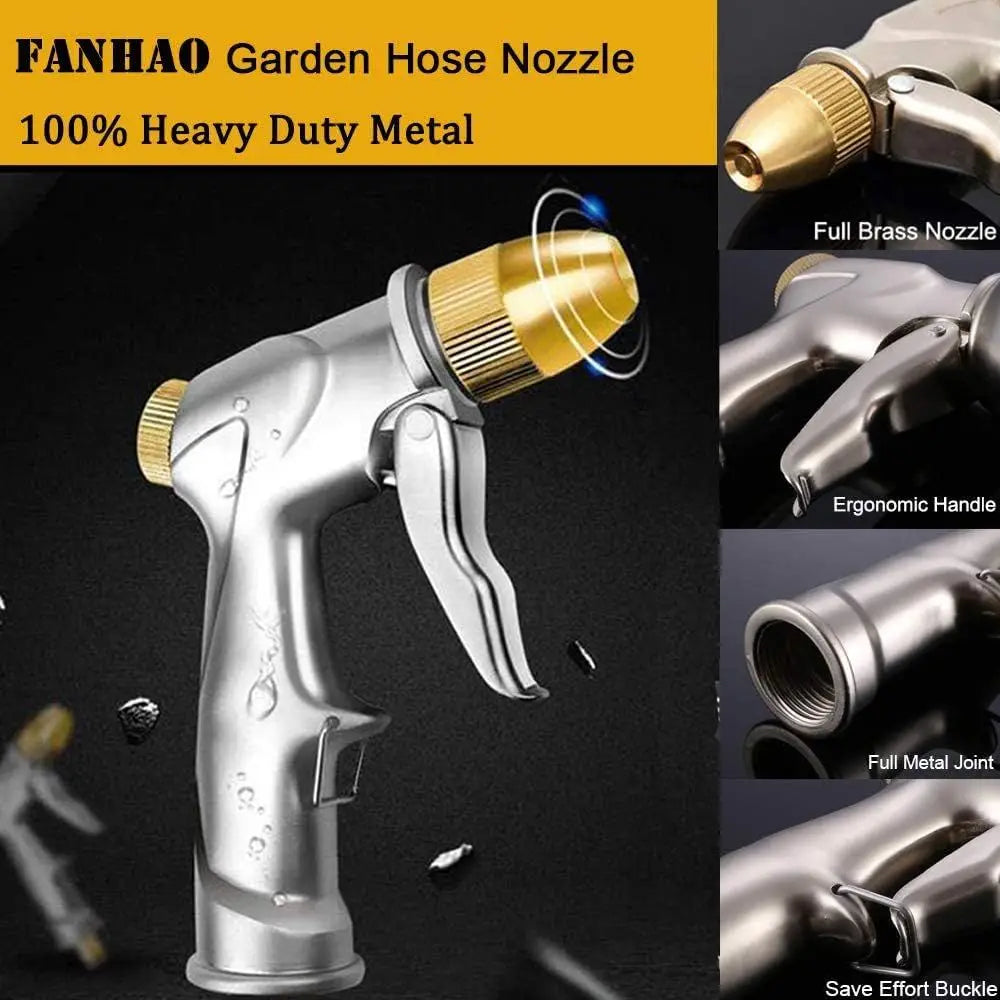 Upgraded Metal Garden Hose Nozzle Sprayer With 4 Spray Modes