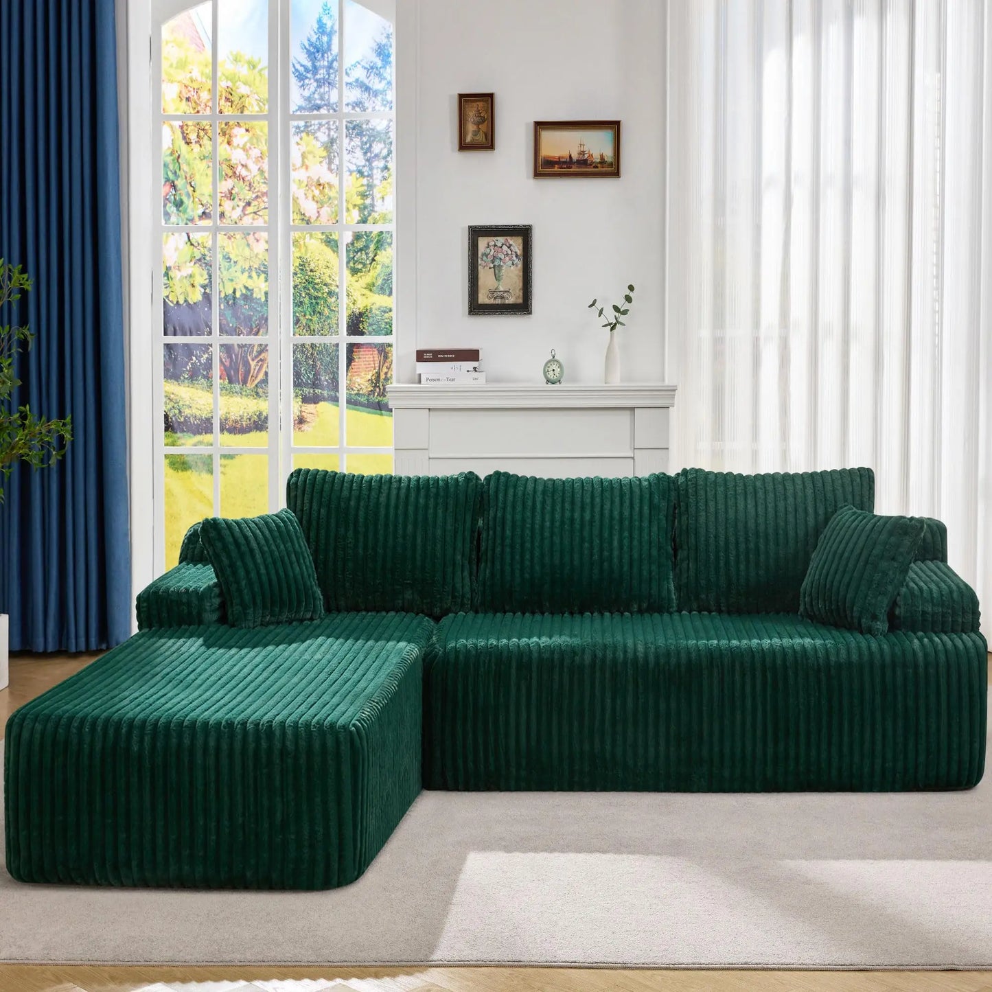 Hobestluk Modular Sectional Sofa LShaped Memory Foam Couch Living Room