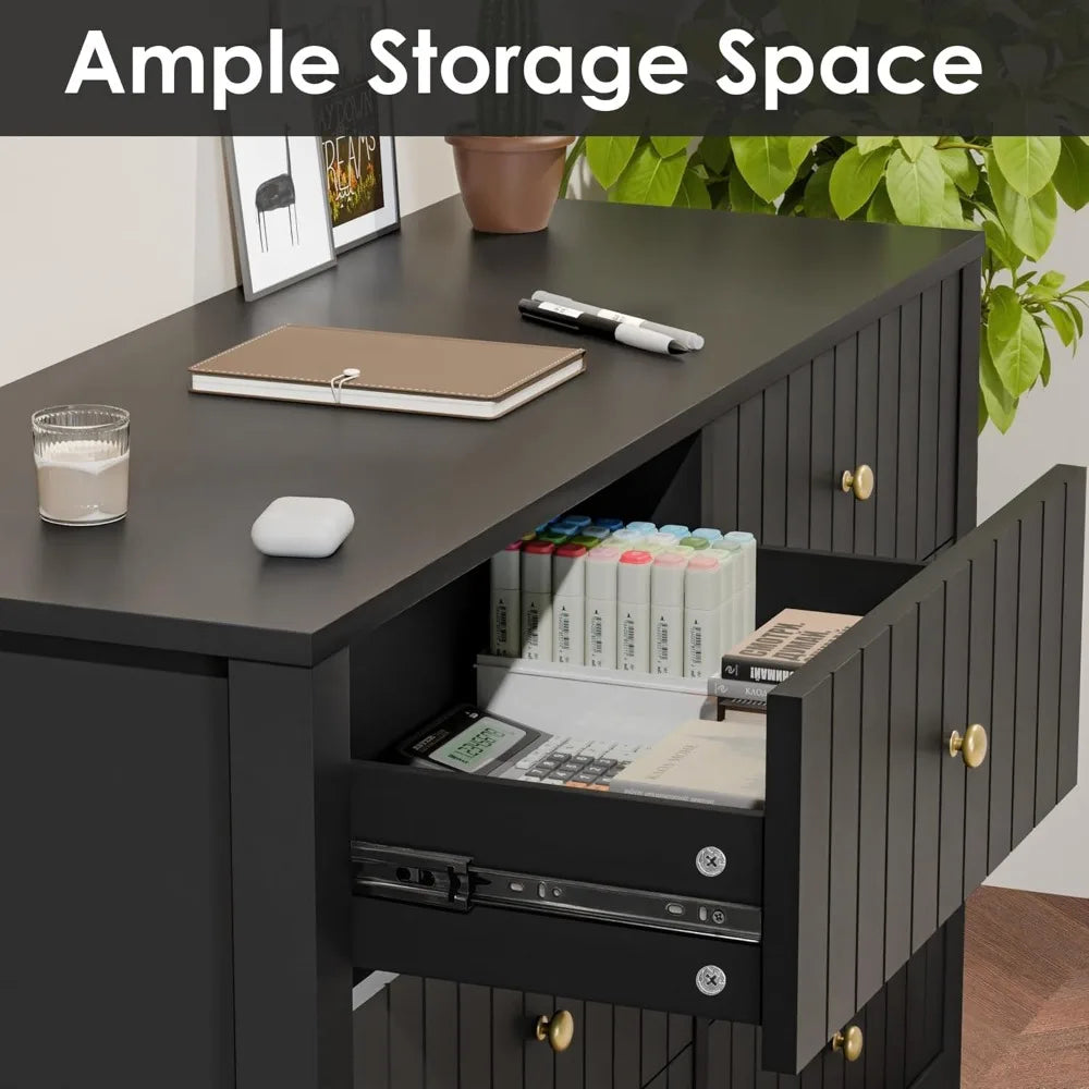 Modern Fluted 6 Drawer Chest For Bedroom And Living Room