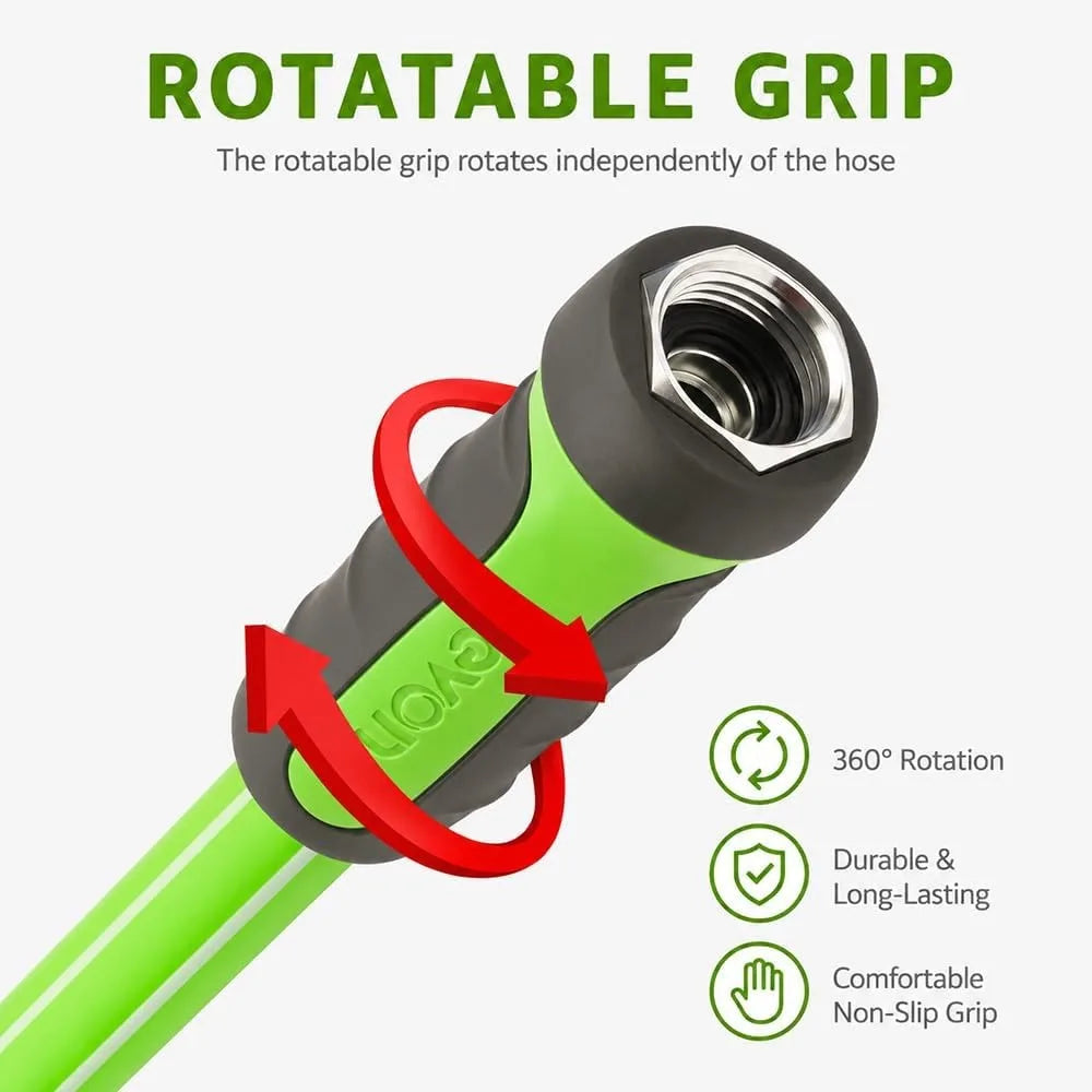 Heavy Duty Garden Hose Hybrid Polymer Leak Free Aluminum Fittings