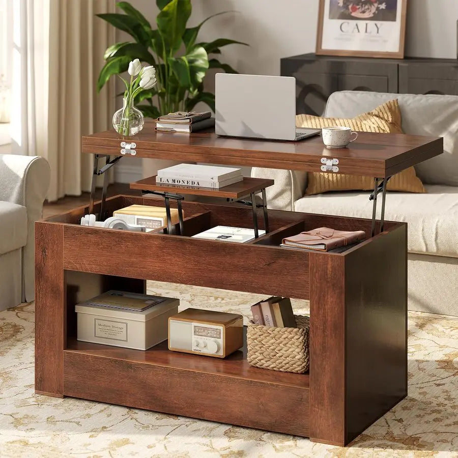 XMSJ Four In One Lift Top Coffee Table With Storage