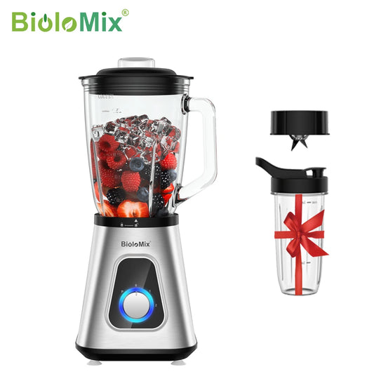 BioloMix 1300W Smoothie Blender For Frozen Fruit Drinks