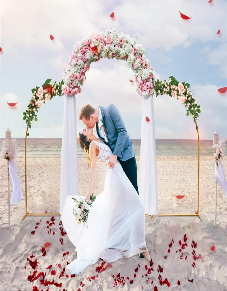 ChangYiMei Metal Wedding Garden Arch Backdrop Stand Balloon Arch