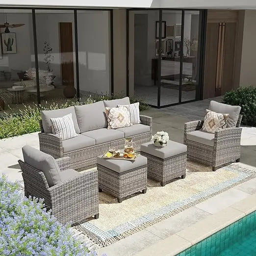 Modular Wicker Patio Furniture Rattan Sectional Sofa
