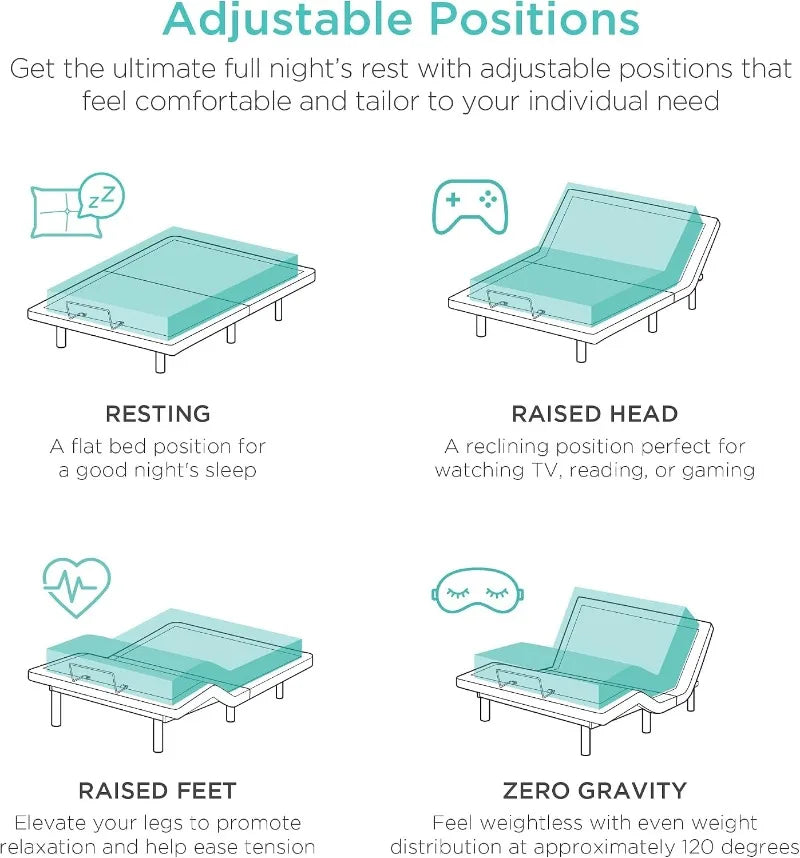 Best Choice Products Ergonomic Electric Adjustable Bed Frame With Remote