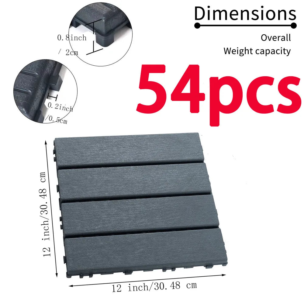 Hign-Concerned Interlocking Plastic Deck Tiles Waterproof