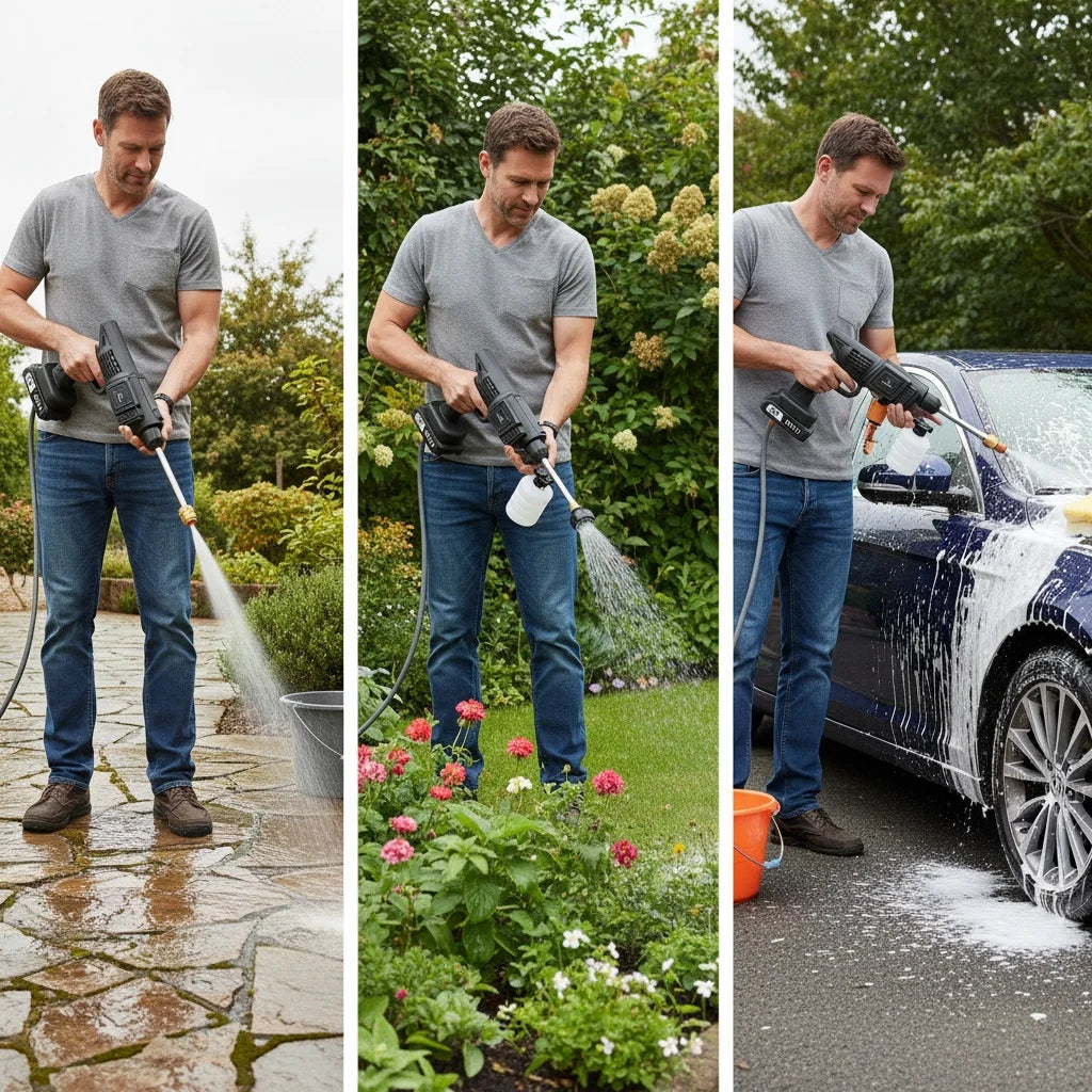 TEGATOK Electric High Pressure Washer Water Gun 20V Makita Compatible