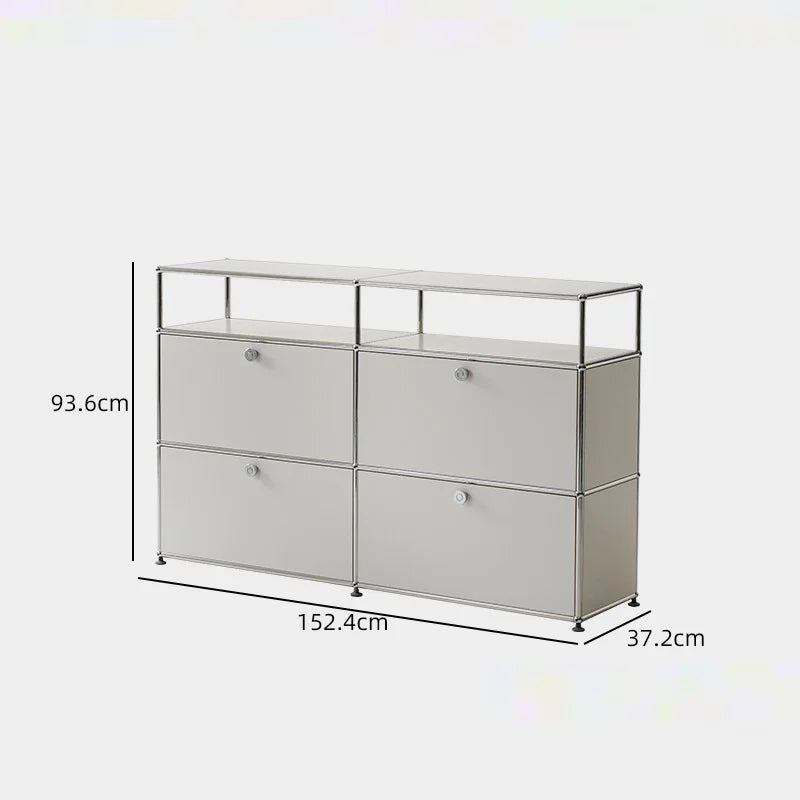 Bigcityfur Stainless Steel Storage Cabinet Sideboard
