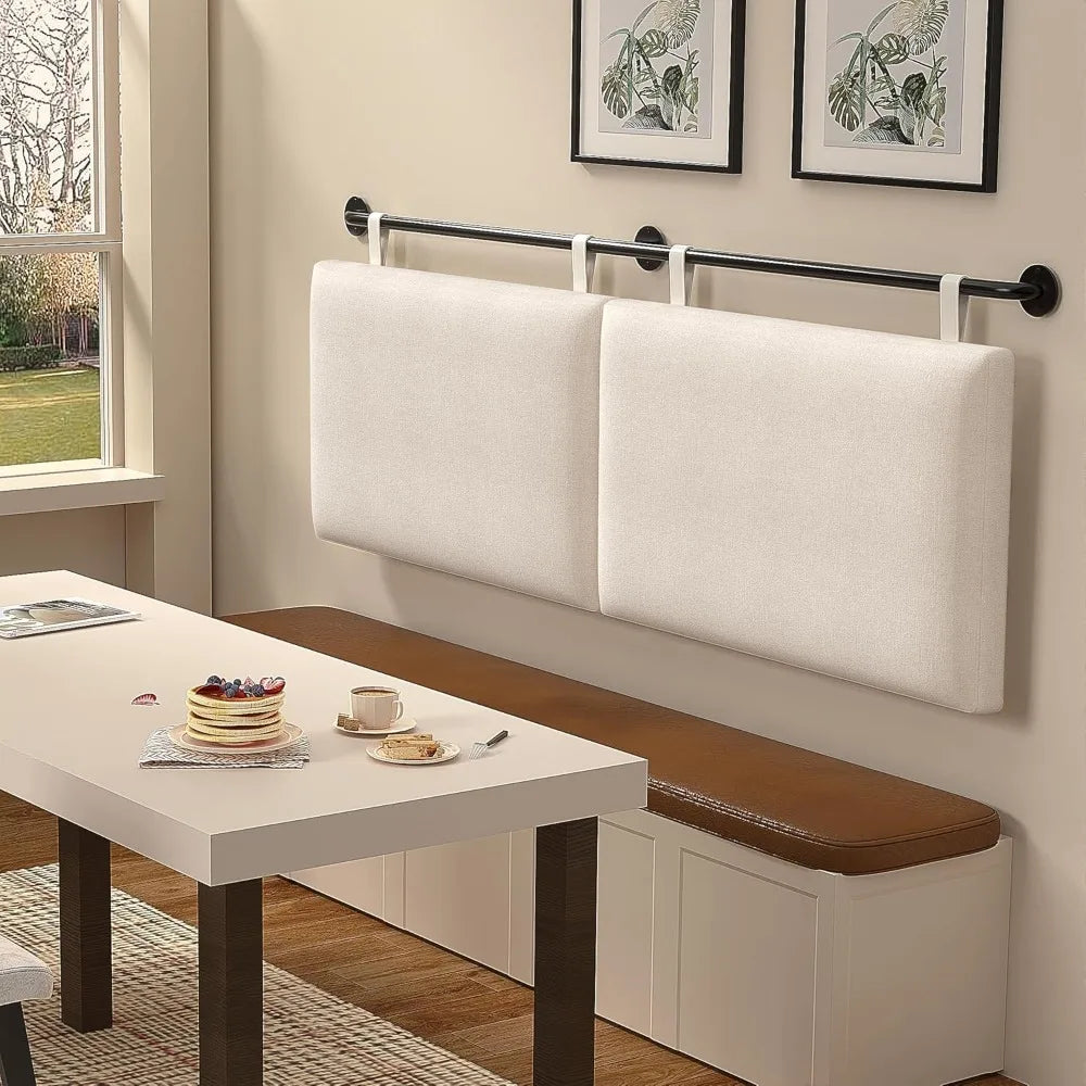 Queen Size Linen Upholstered Wall-Mounted Headboard for Bed