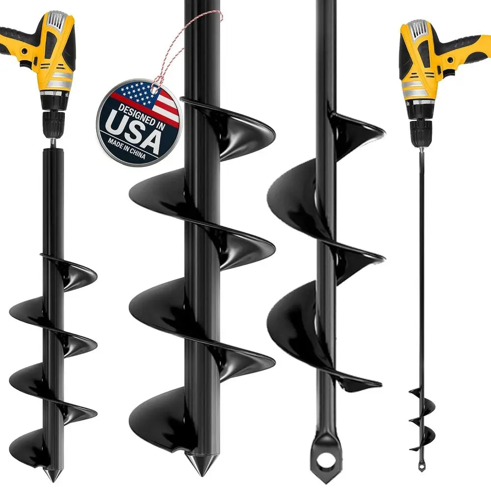 Auger Drill Bits Set Two Pack For Planting Bulb Planter