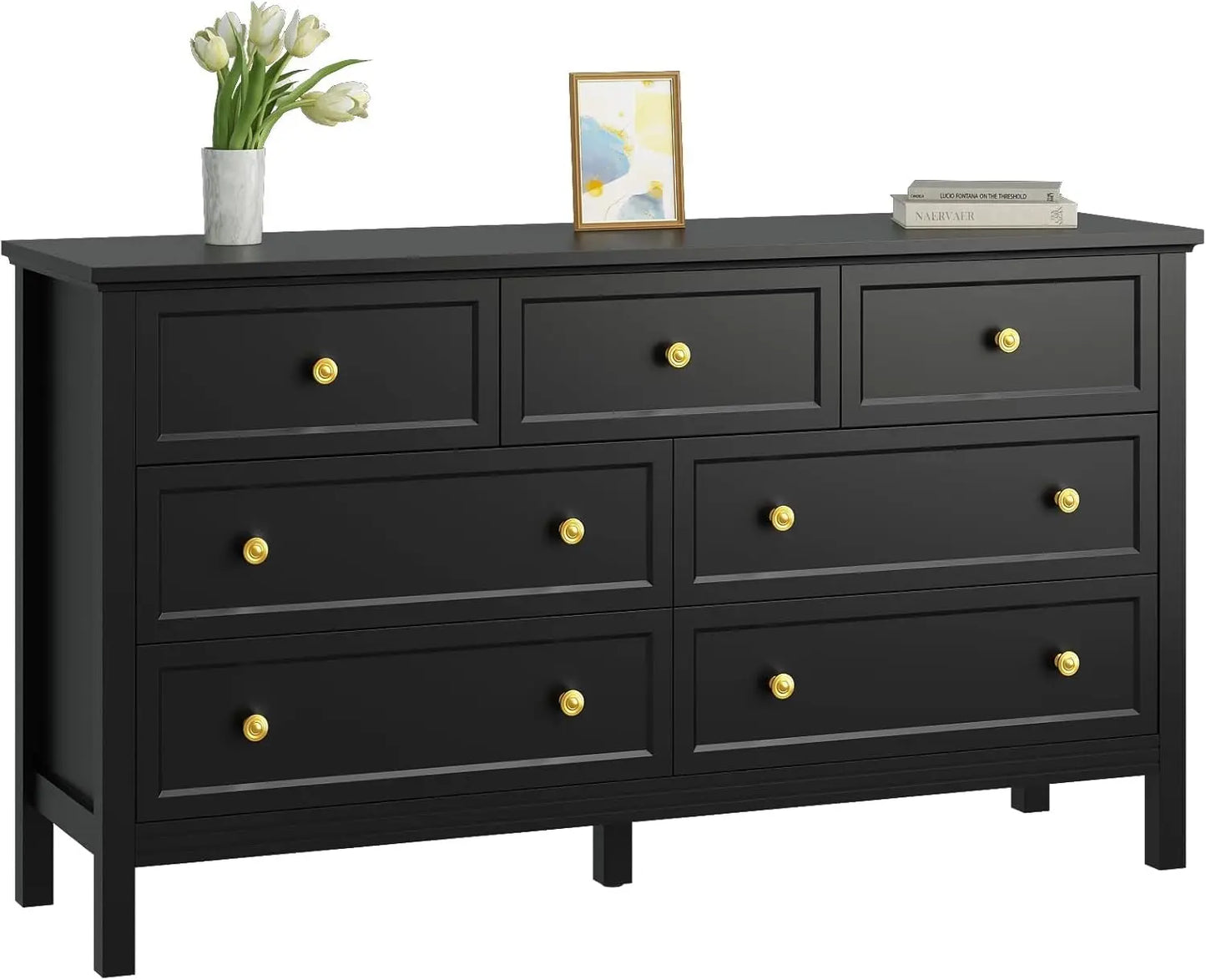 Aplus 6-Drawer Wood Dresser for Bedroom