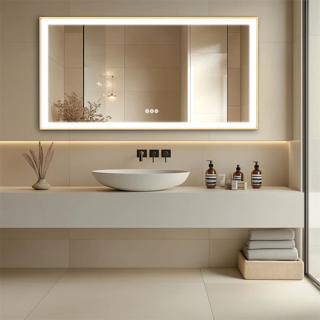 LUVODI Fogless Bathroom Mirror Smart Touch Illumination