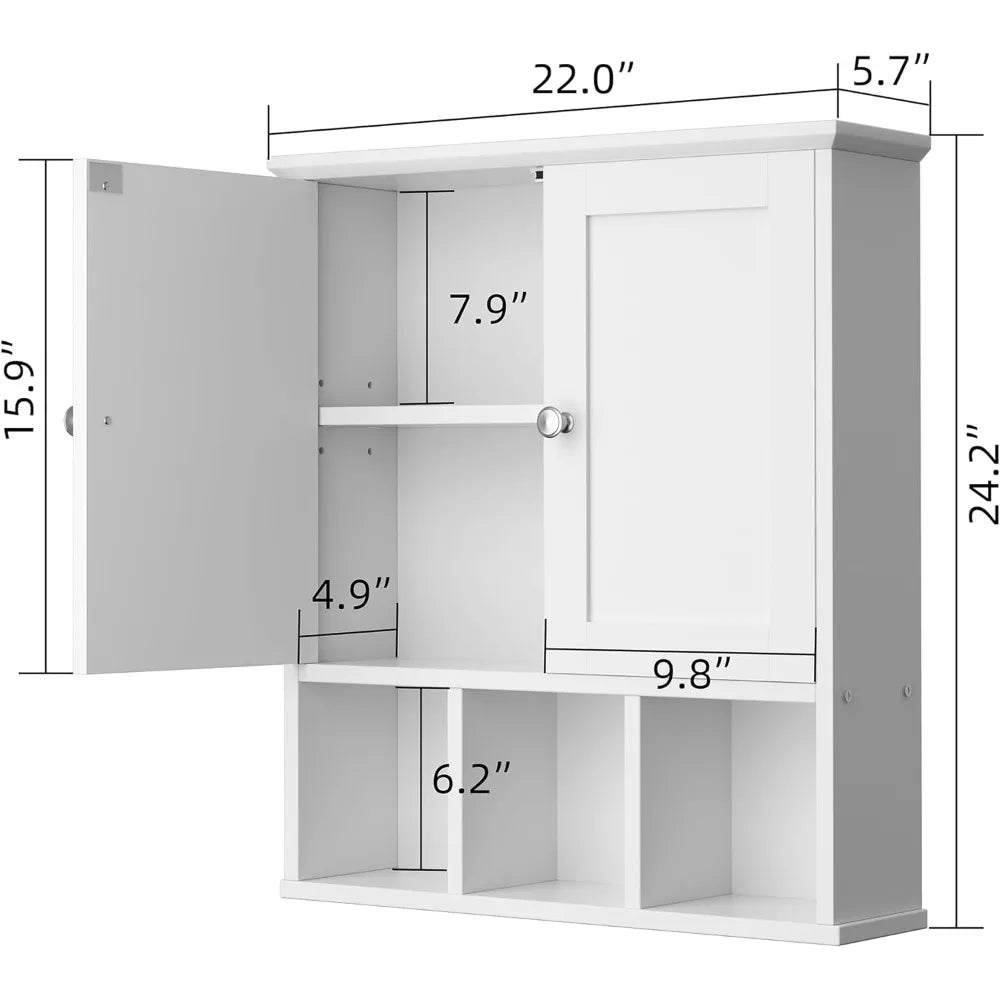 Bathroom Wall Cabinet Over Toilet With Adjustable Shelf