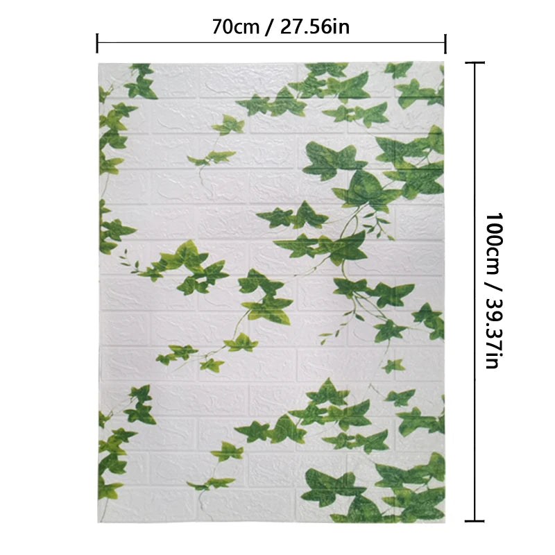 High-concerned 3D Brick Pattern Wall Panels Wallpaper Waterproof DIY