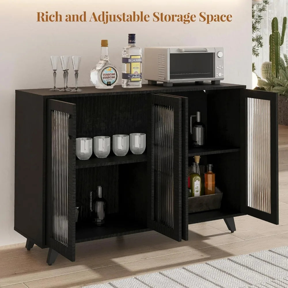 Kitchen Buffet Server Table Accent Sideboard Cabinet With Doors