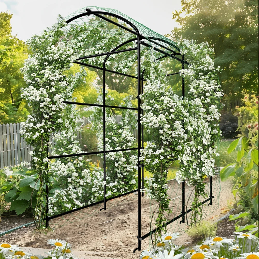 WisforHign Garden U Shaped Metal Tall Plant Trellis
