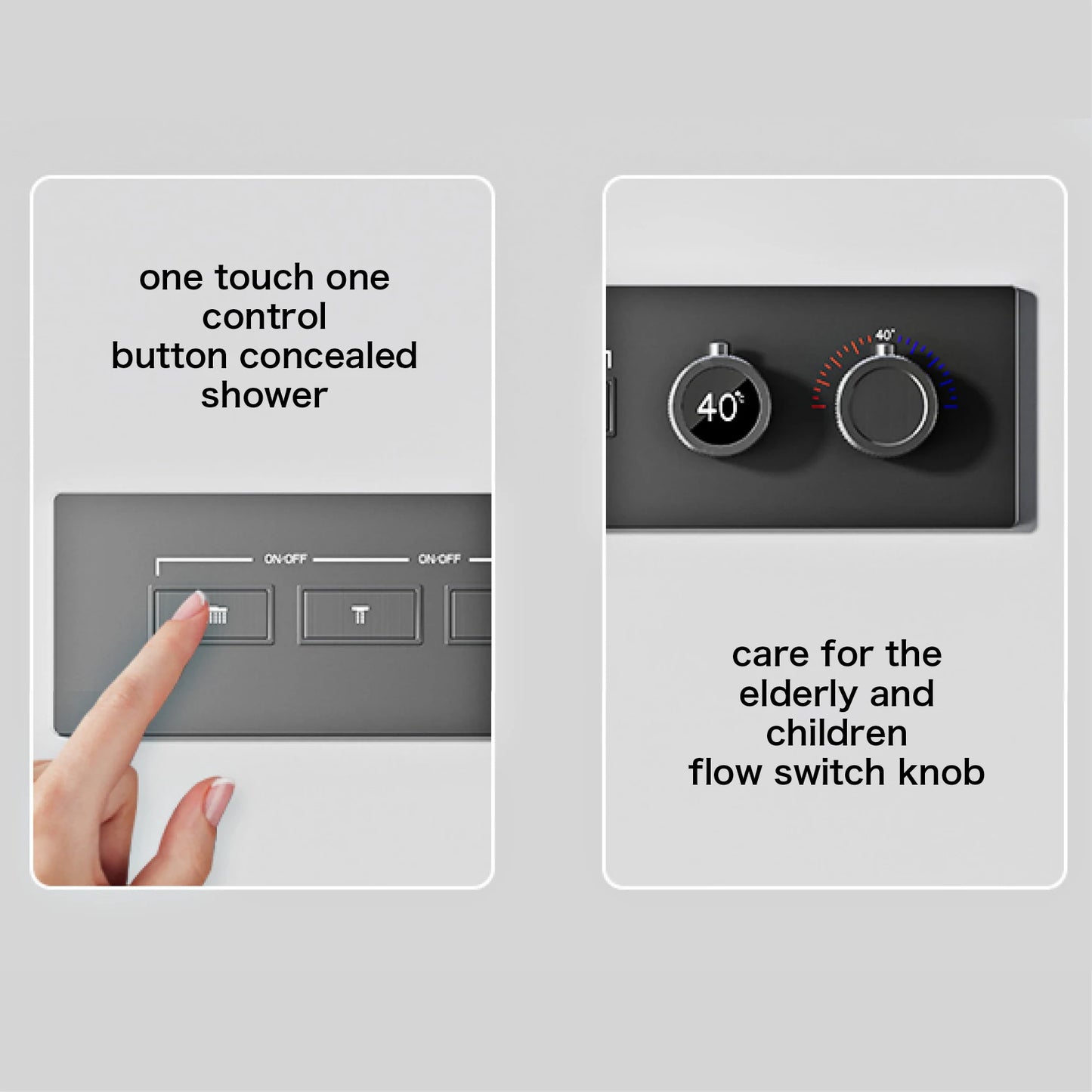Gestana Luxury Ceiling Thermostatic Shower System 3 Function LED