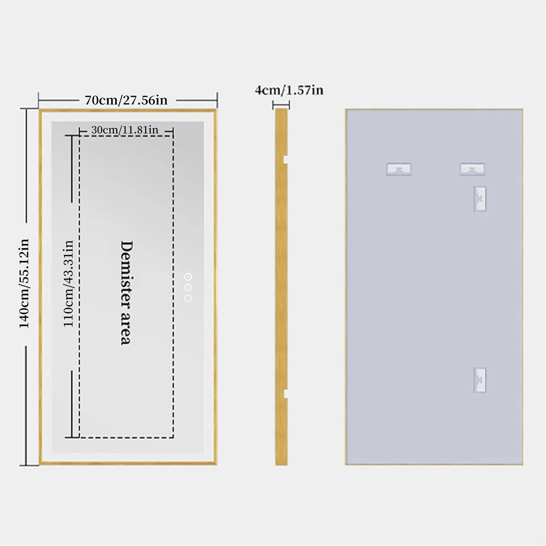 LUVODI Fogless Bathroom Mirror Smart Touch Illumination