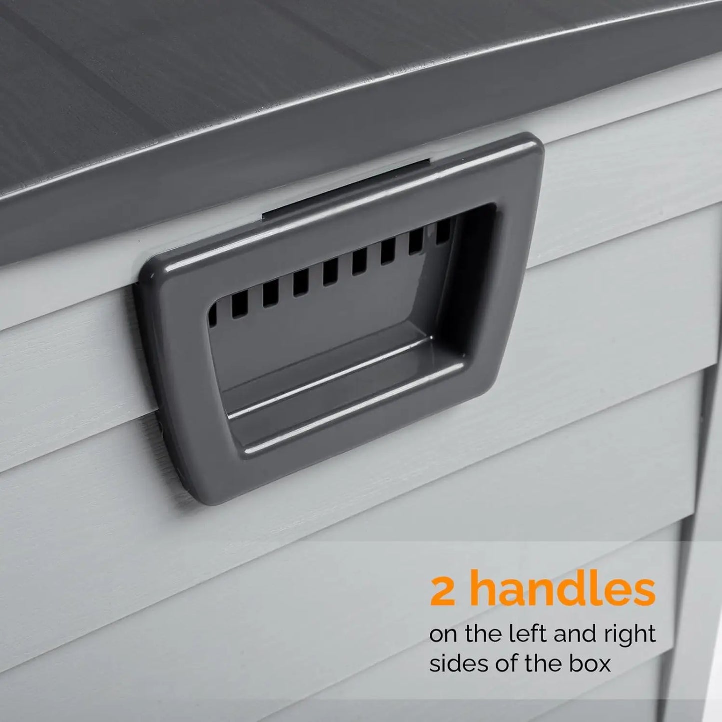 Upgraded 75 Gallon Outdoor Storage Box, Lockable Plastic Storage Containers with Lid, Patio Deck Box Furniture for Garden