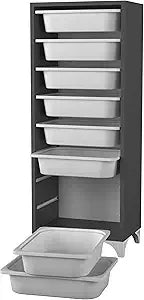 White Dresser, Closet Organizers and Storage, Storage Cabinet Bins, Drawers, 8 Shelf Wood Bathroom Office Kitchen Garage Pantry