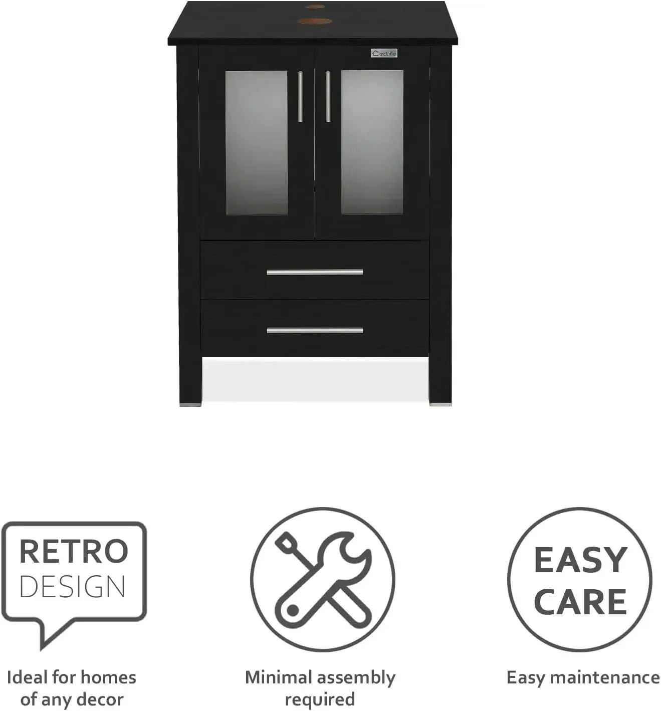 XMSJ Bathroom Vanity Sink Combo Modern Stand Cabinet Vessel