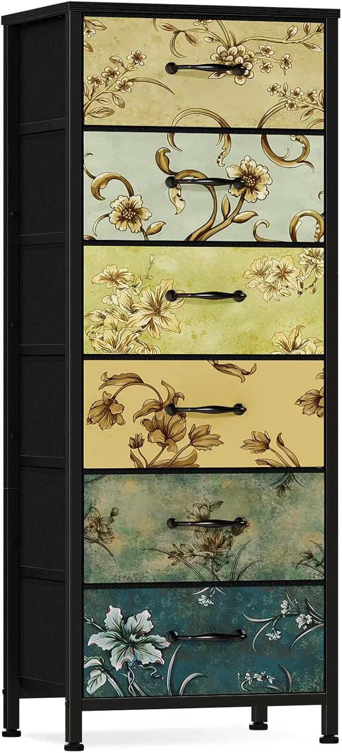 Vertical Dresser For Bedroom Tall Skinny Tower With Fabric Drawers For Living Room Dorm Entryway