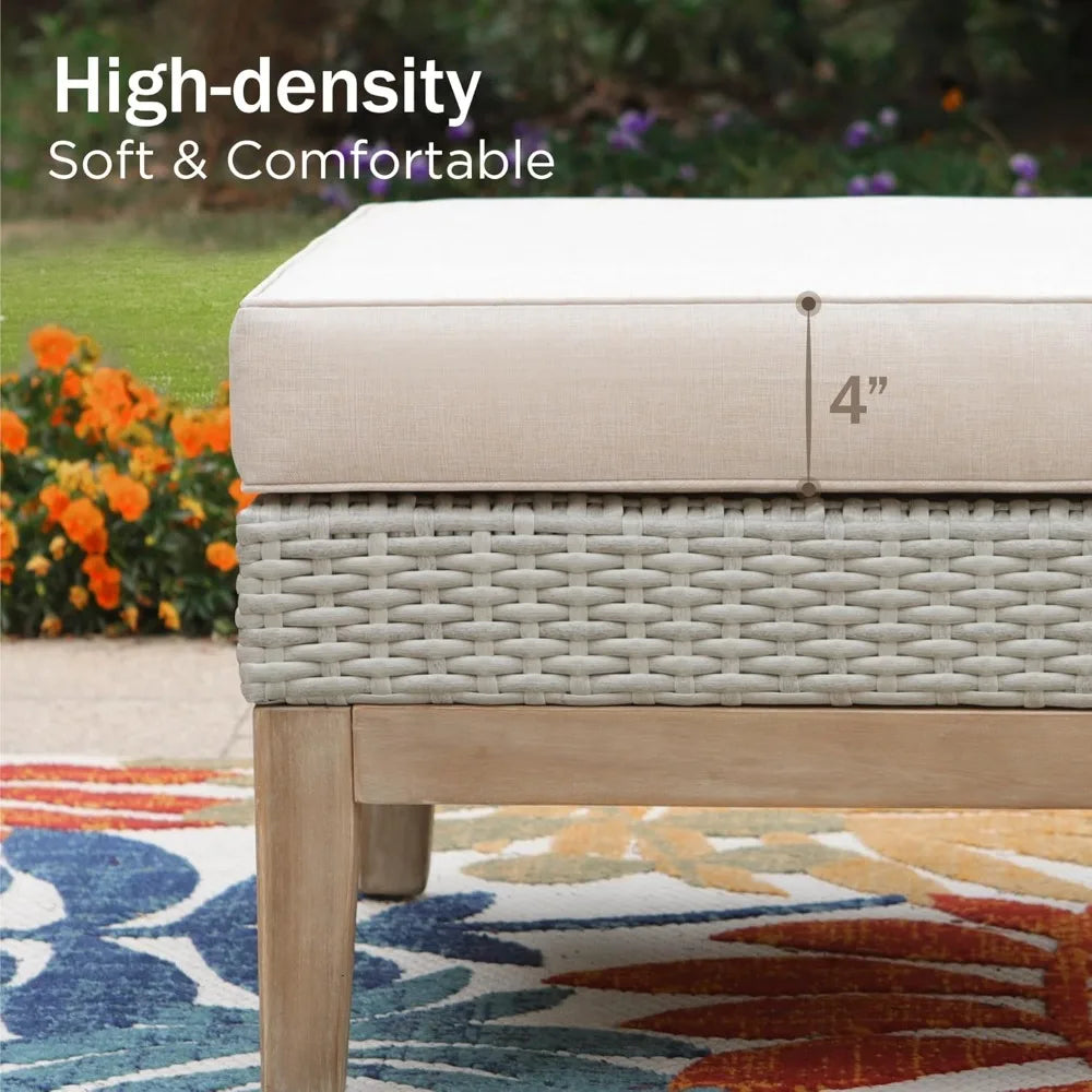 MKDKHign Outdoor Wicker Conversation Set With Cushions