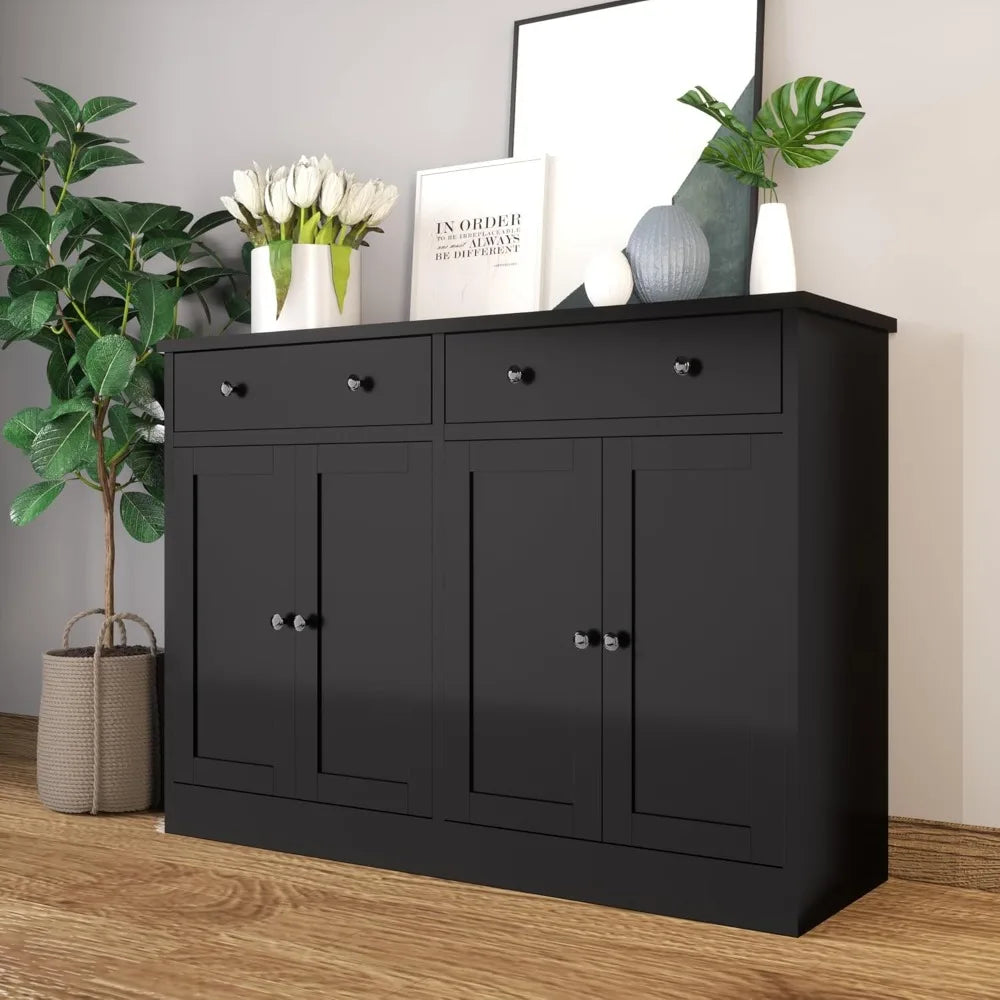 MKDK Buffet Cabinet With Doors And Drawers Modern Kitchen