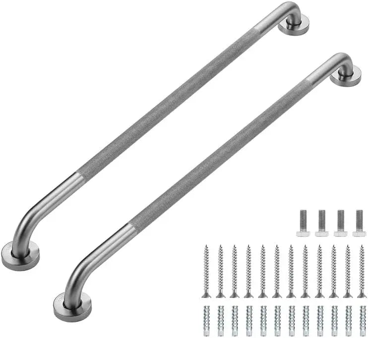 2-Pack Stainless Steel Shower Grab Bars For Elderly Safety