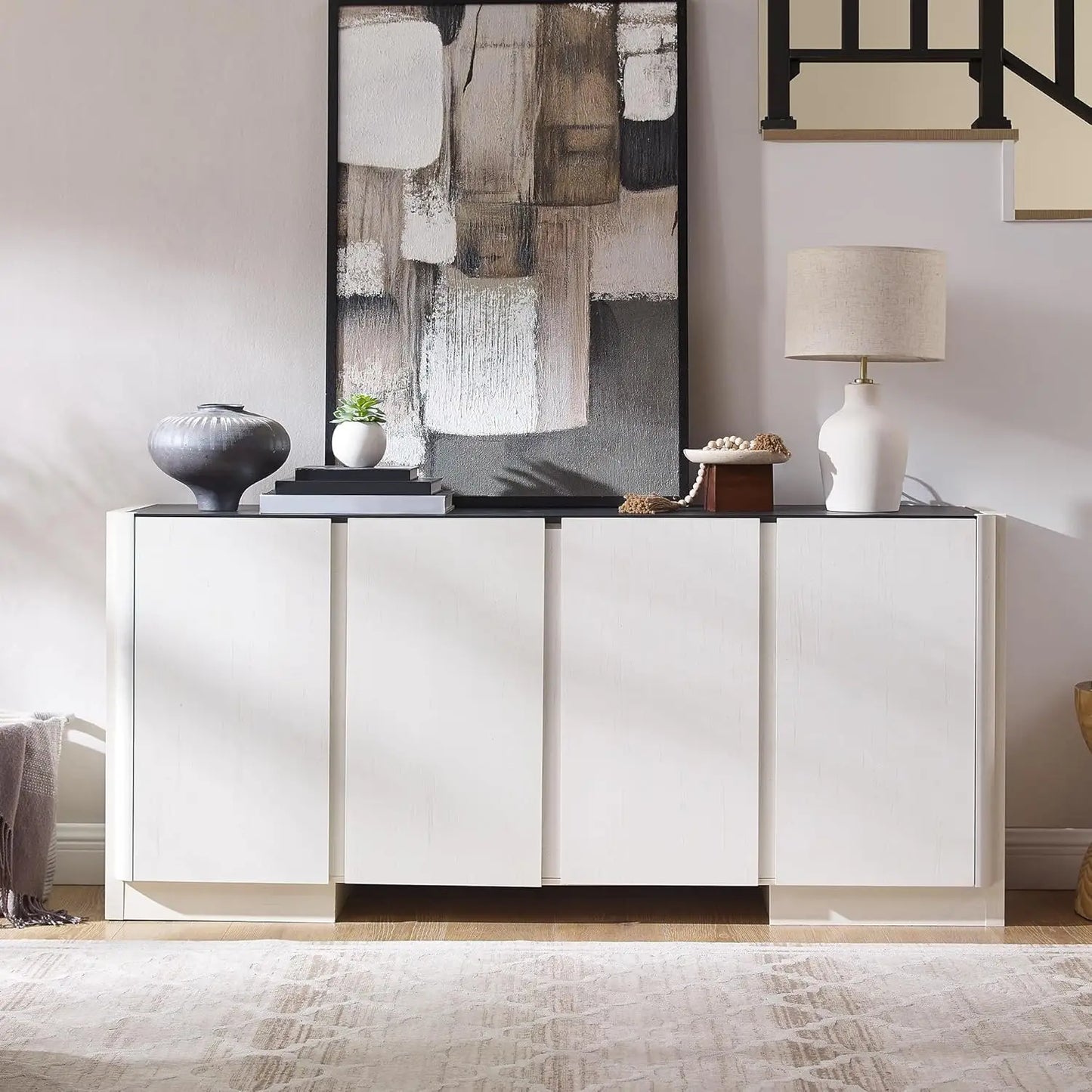 Buffet Sideboard Storage Cabinet With Adjustable Shelves