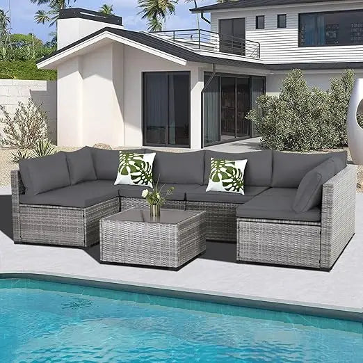 Modular Wicker Patio Furniture Rattan Sectional Sofa