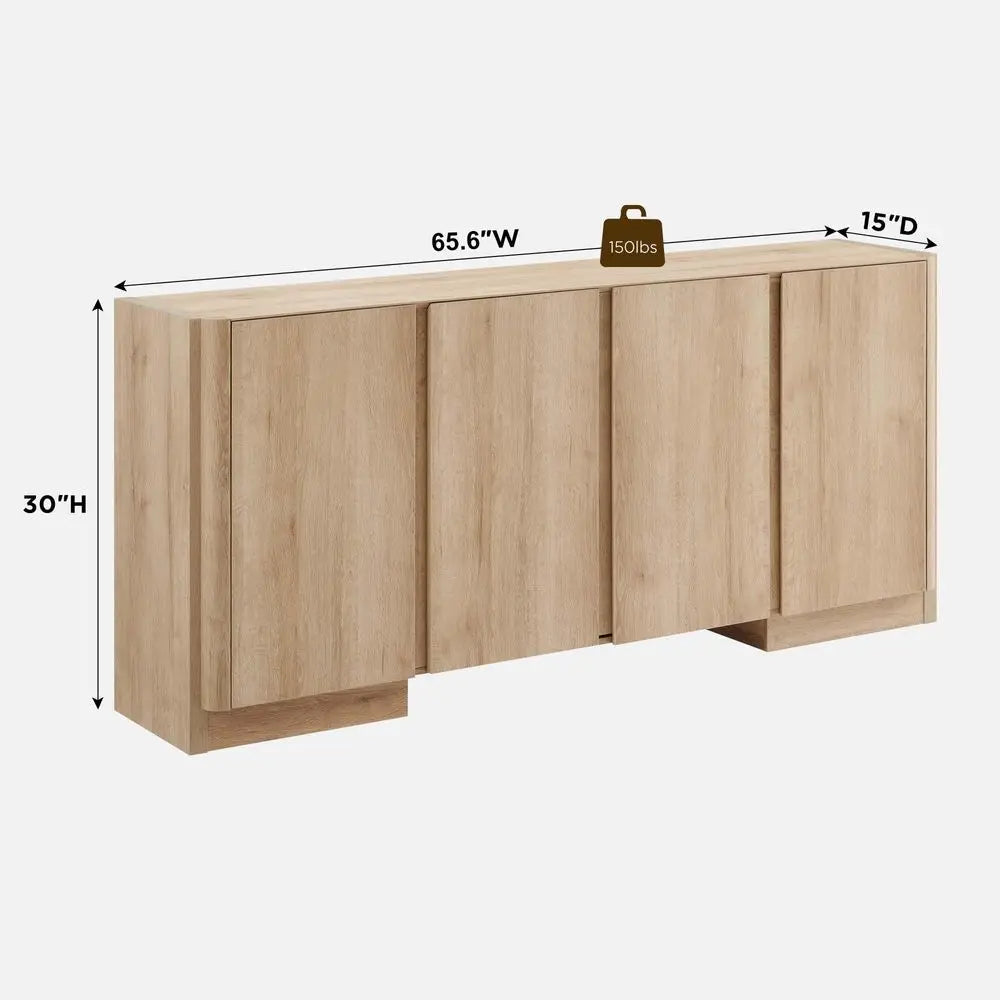 Modern Sideboard Buffet Cabinet With Adjustable Shelves