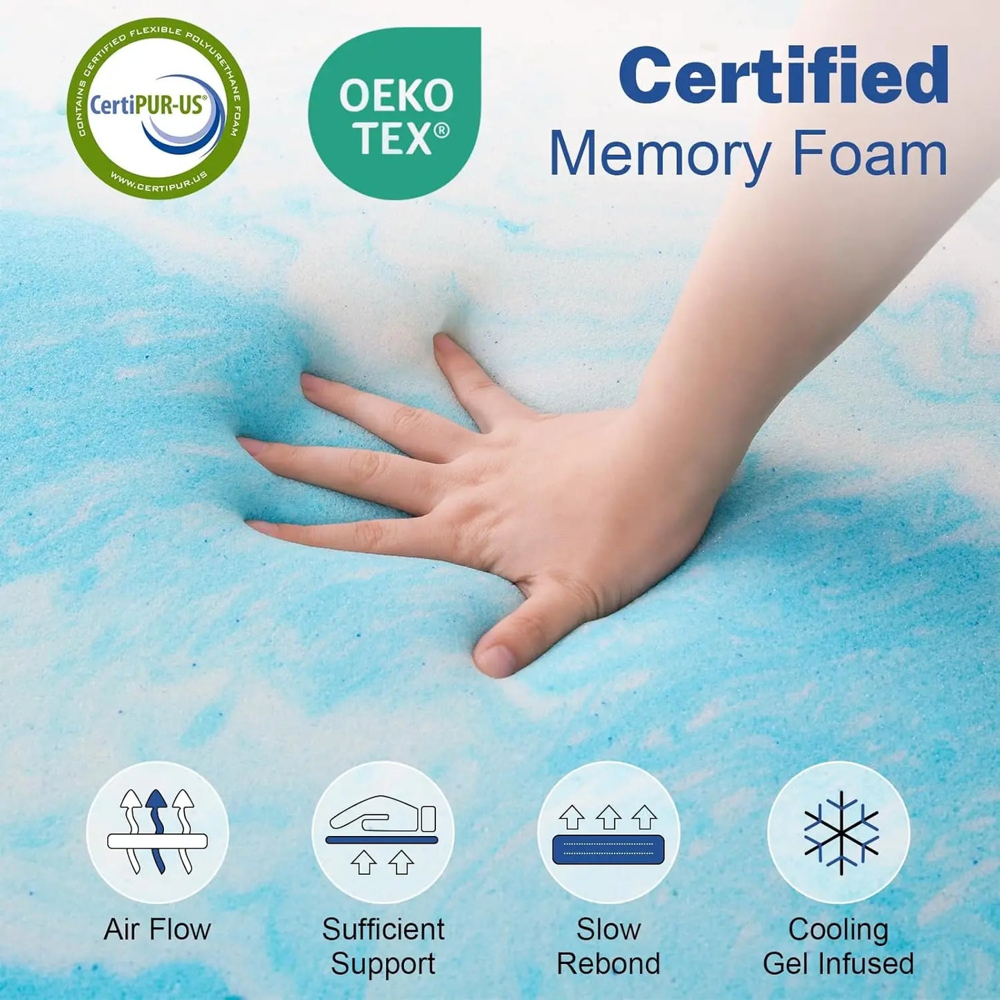 Hcore Cooling Gel Green Tea Memory Foam Mattress Firm Support