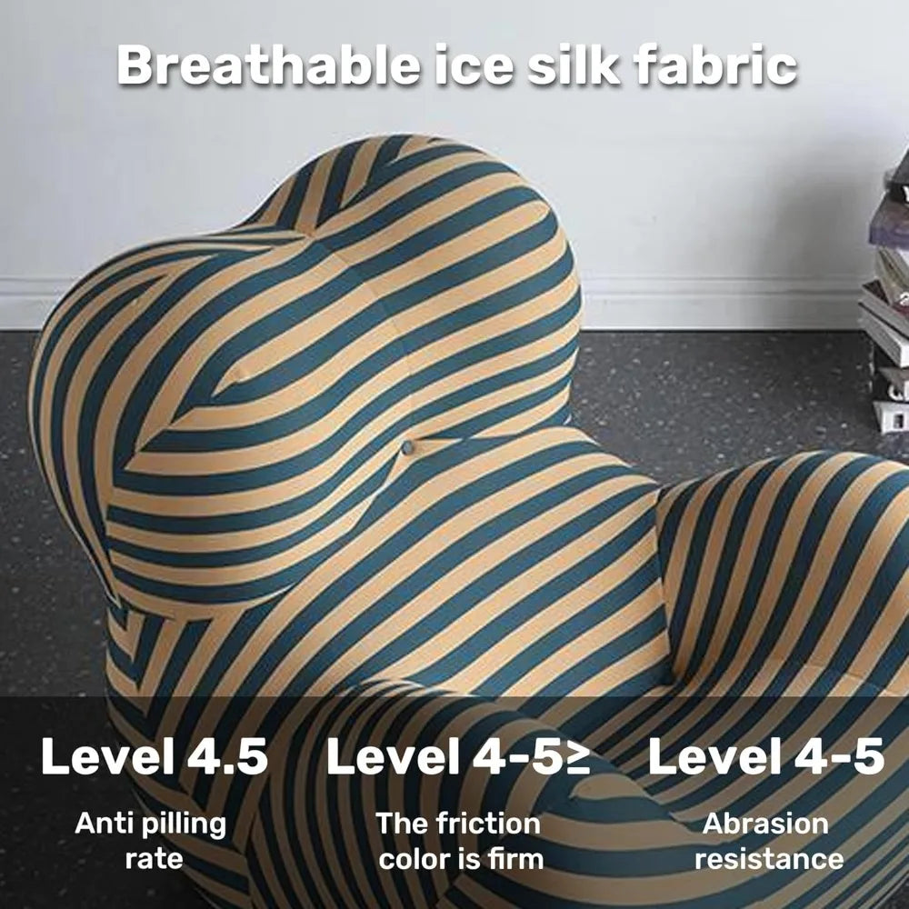 Big Boss Striped Compression Sofa No Assembly Breathable