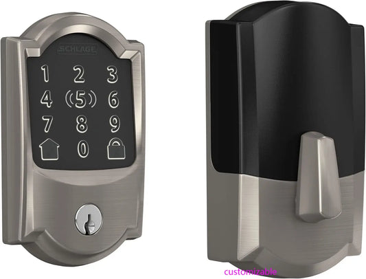 Schlage BE499WB CAM 619 Encode Plus WiFi Deadbolt Smart Lock with Apple Home Key, Keyless Entry Door Lock